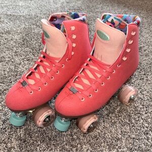 VNLA Parfait Pink Roller Skates Womens Size 8 Brand Almost New With Box